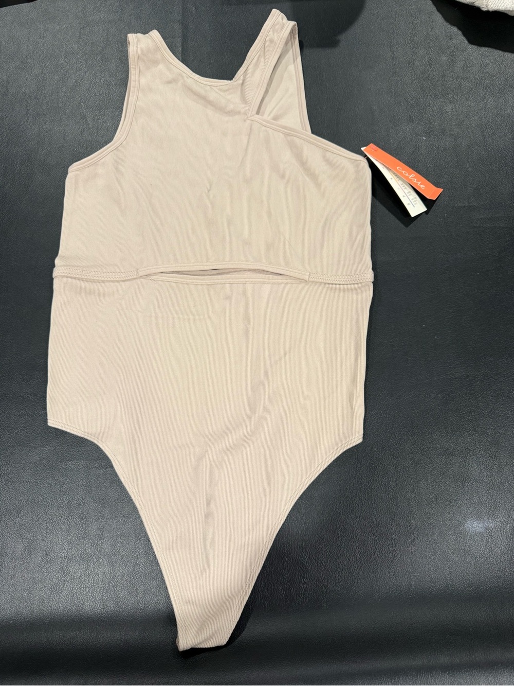 Colsie Women's One-Piece Swimsuit in Light Beige